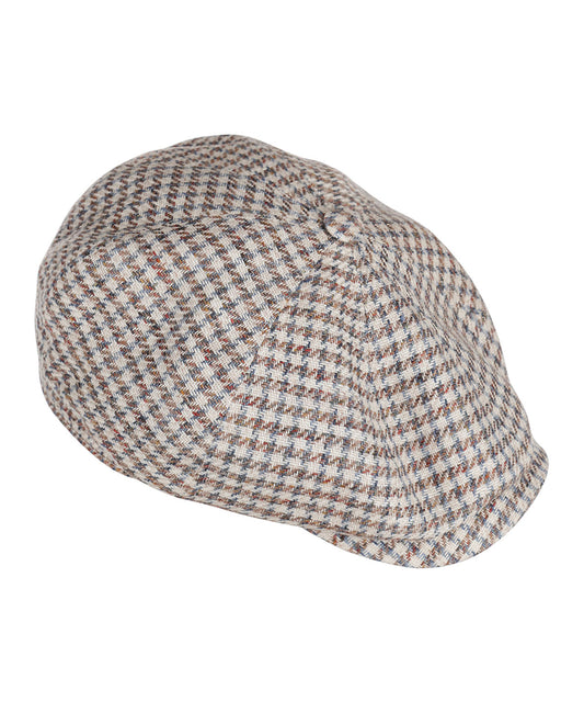Stetson Hatteras Leinen/Baumwolle Hahnentrittmuster | Braun