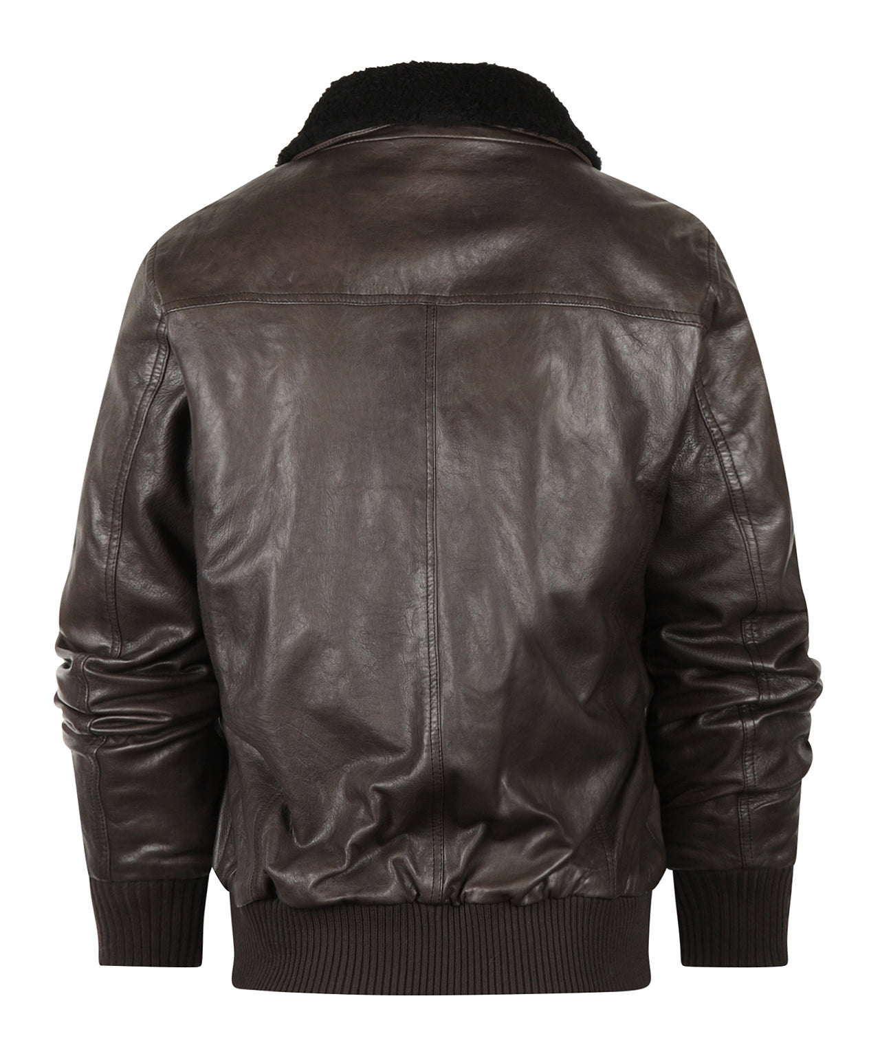 Wellington Leder-Pilotenjacke Belen | Braun