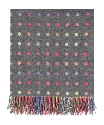 Karostoff aus Lammwolle, 140 x 180 cm | Grau