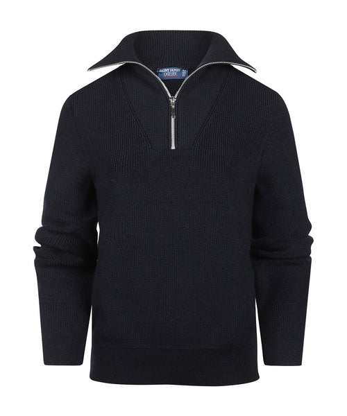 Saint James Zip Sweater Women's Sallanches | Navy Blue