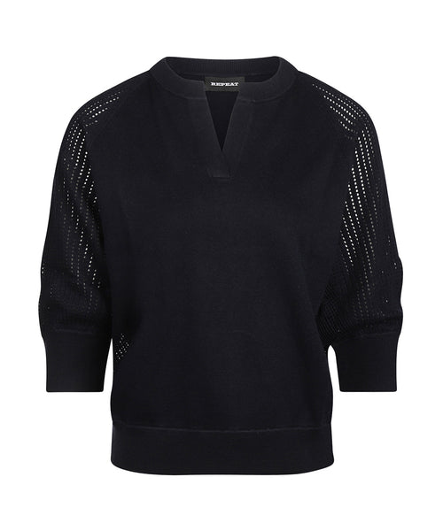 Repeat Dames V-Hals | Navy Blauw