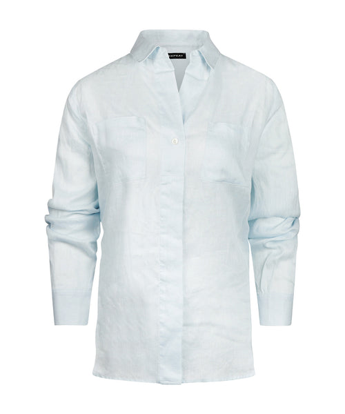 Repeat Linen Women's Blouse | Blue