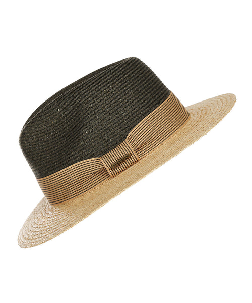 Twotone Toyo Traveller Raffia Hoed | Groen