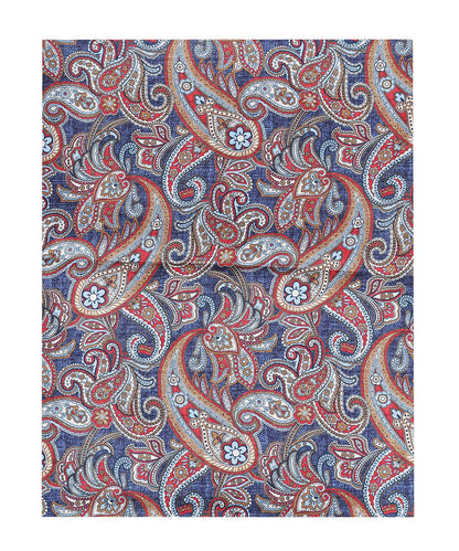 Seidenschal mit Paisley-Muster | Blau