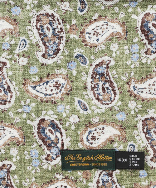Zijden Sjaal met Paisleyprint | Groen