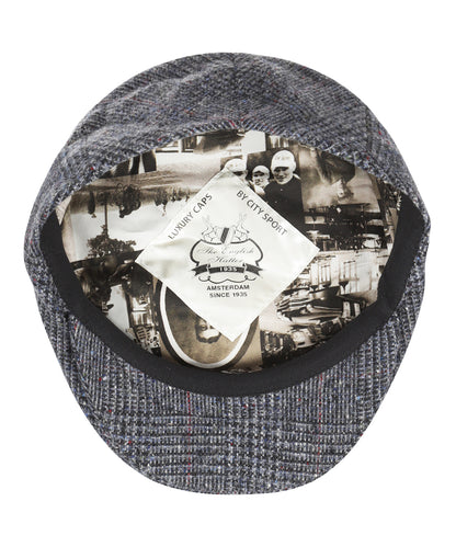 Klassieke Cap | Blauw Grijs Tweed