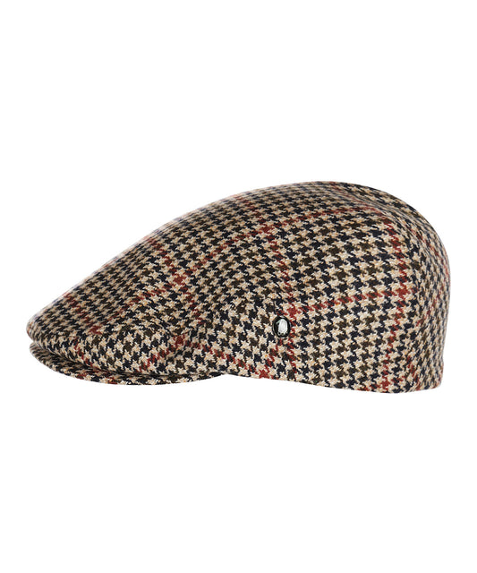 Klassieke Cap | Beige Zwart Houndstooth