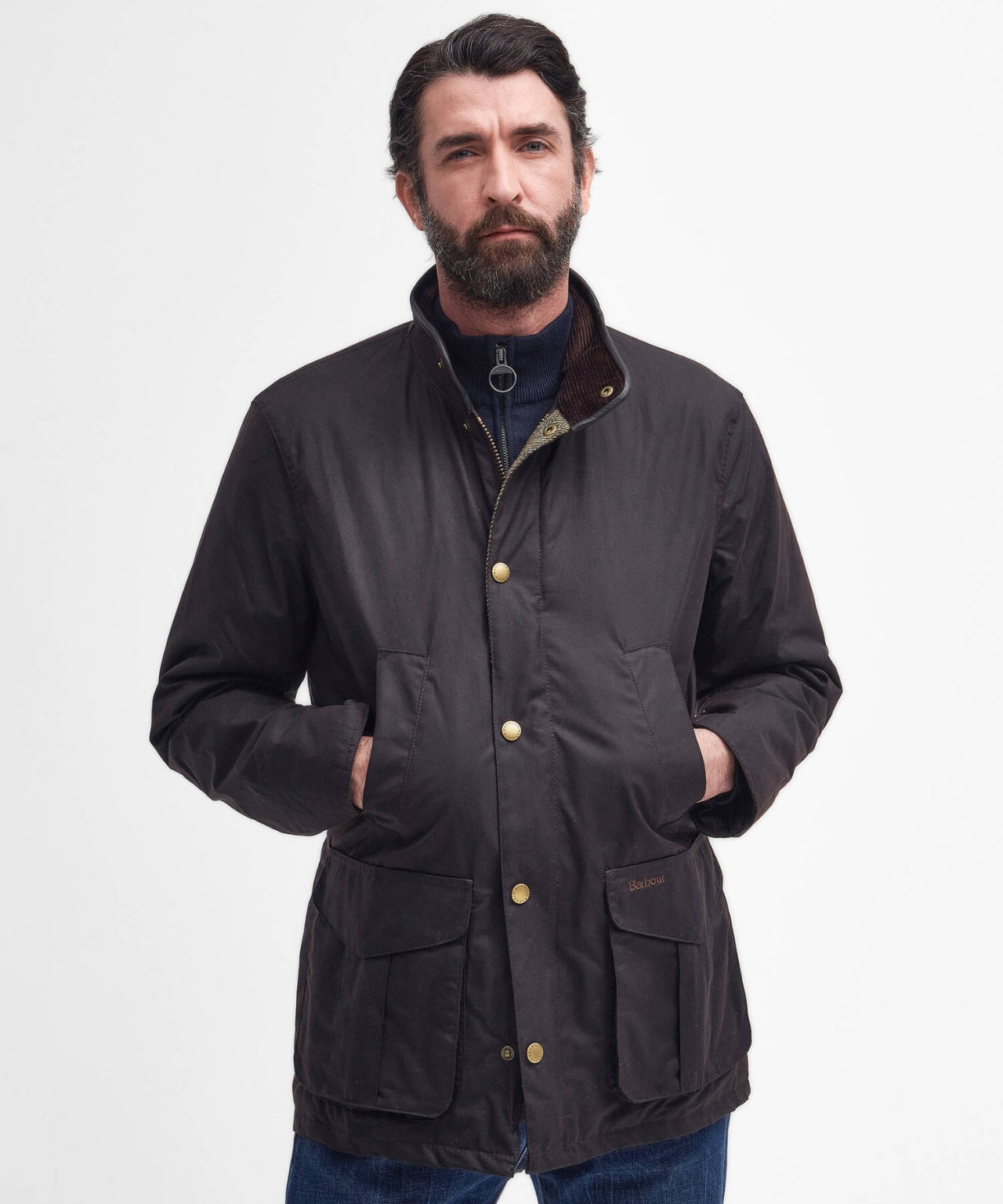Barbour Jacke Hereford Wax | Braun