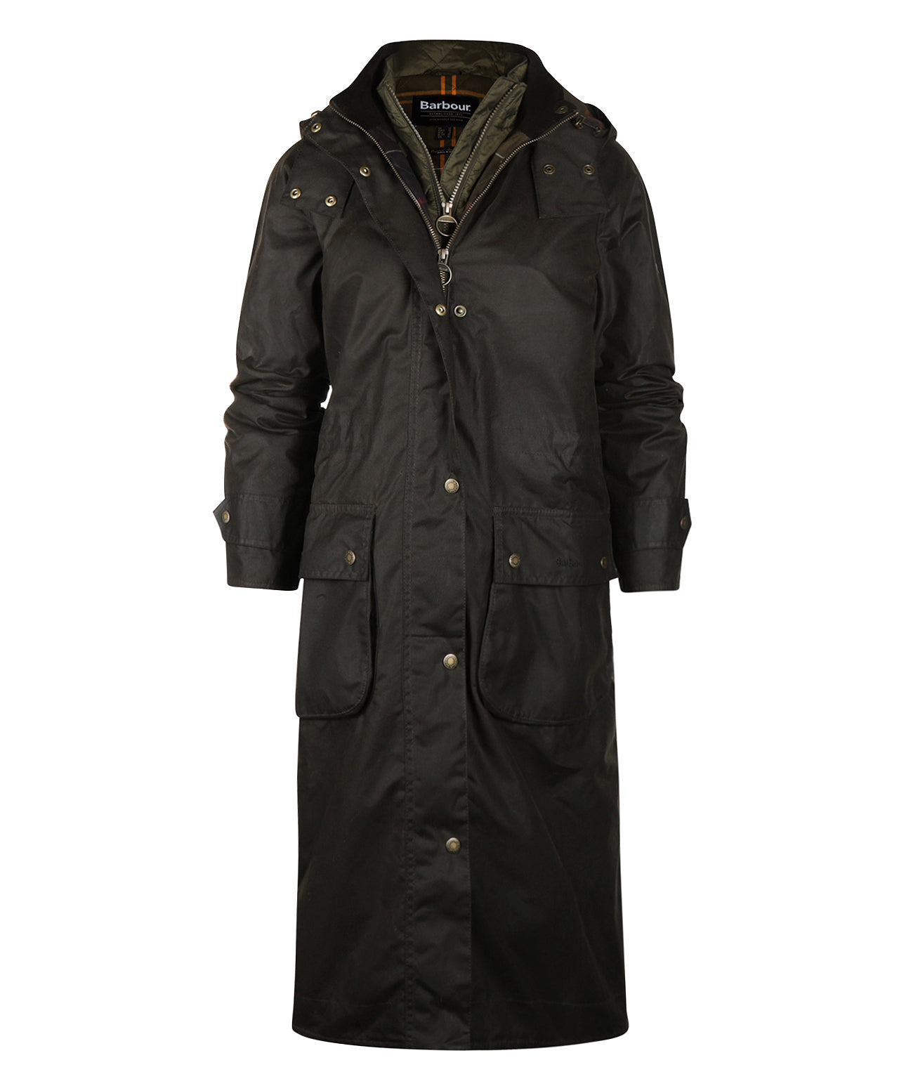 Barbour Long Cannich Wachsjacke Damen | Grün