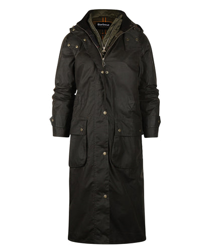 Barbour Long Cannich Wachsjacke Damen | Grün