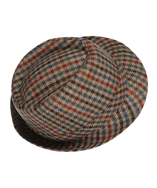 Trilby-Hut kariert | Braun
