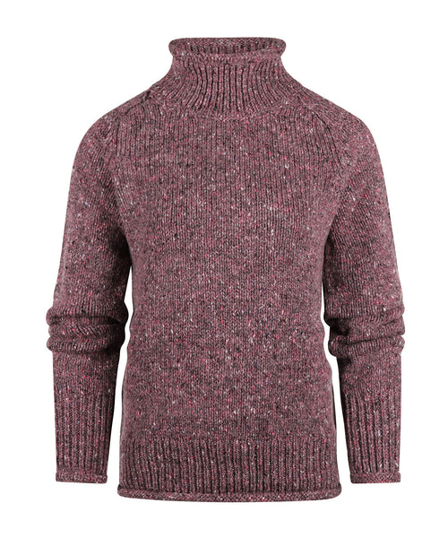 Fisherman Dames Kol Pullover | Paars