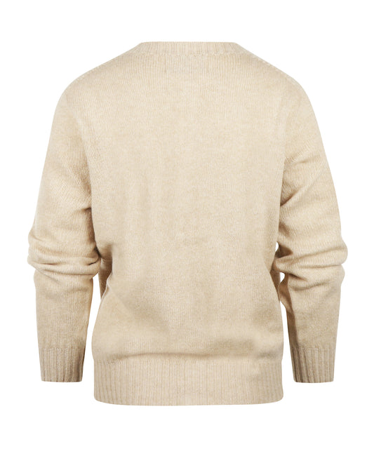 Harley of Scotland Damen-Strickjacke mit Knöpfen | Beige