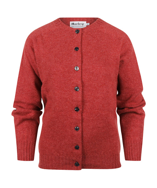 Harley of Scotland Women's Button Cardigan | Purple