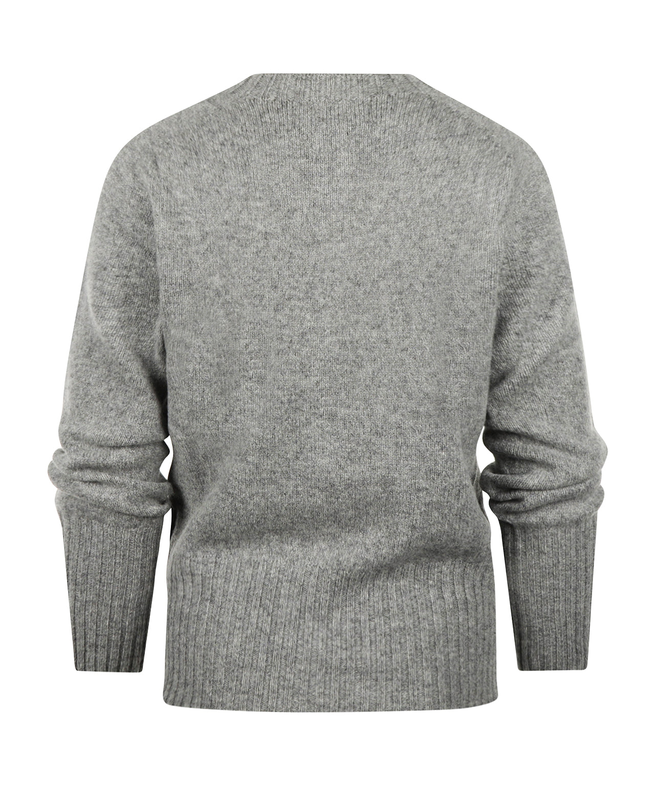 Harley of Scotland Damen-Strickjacke mit Knöpfen, grob gestrickt | Grau