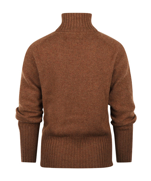 Harley of Scotland Dames Kol Pullover | Bruin