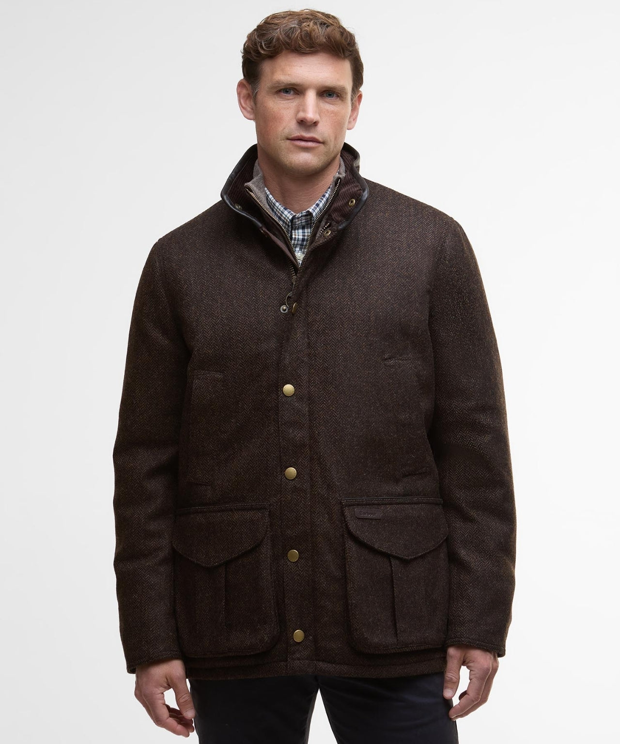 Barbour Hereford Tweed-Wolljacke | Braun