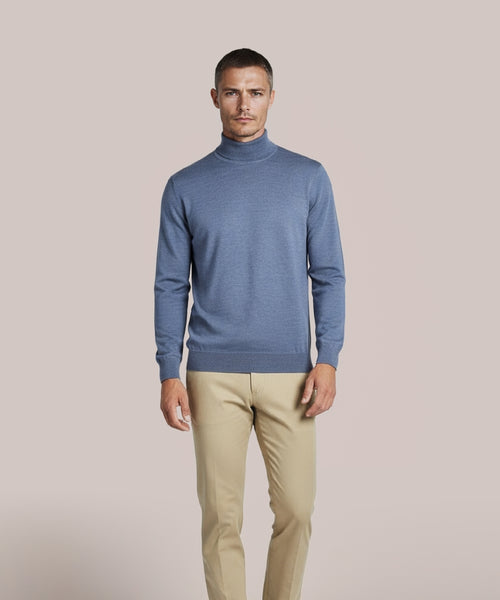 Turtleneck Merino wool | Bleu Mix