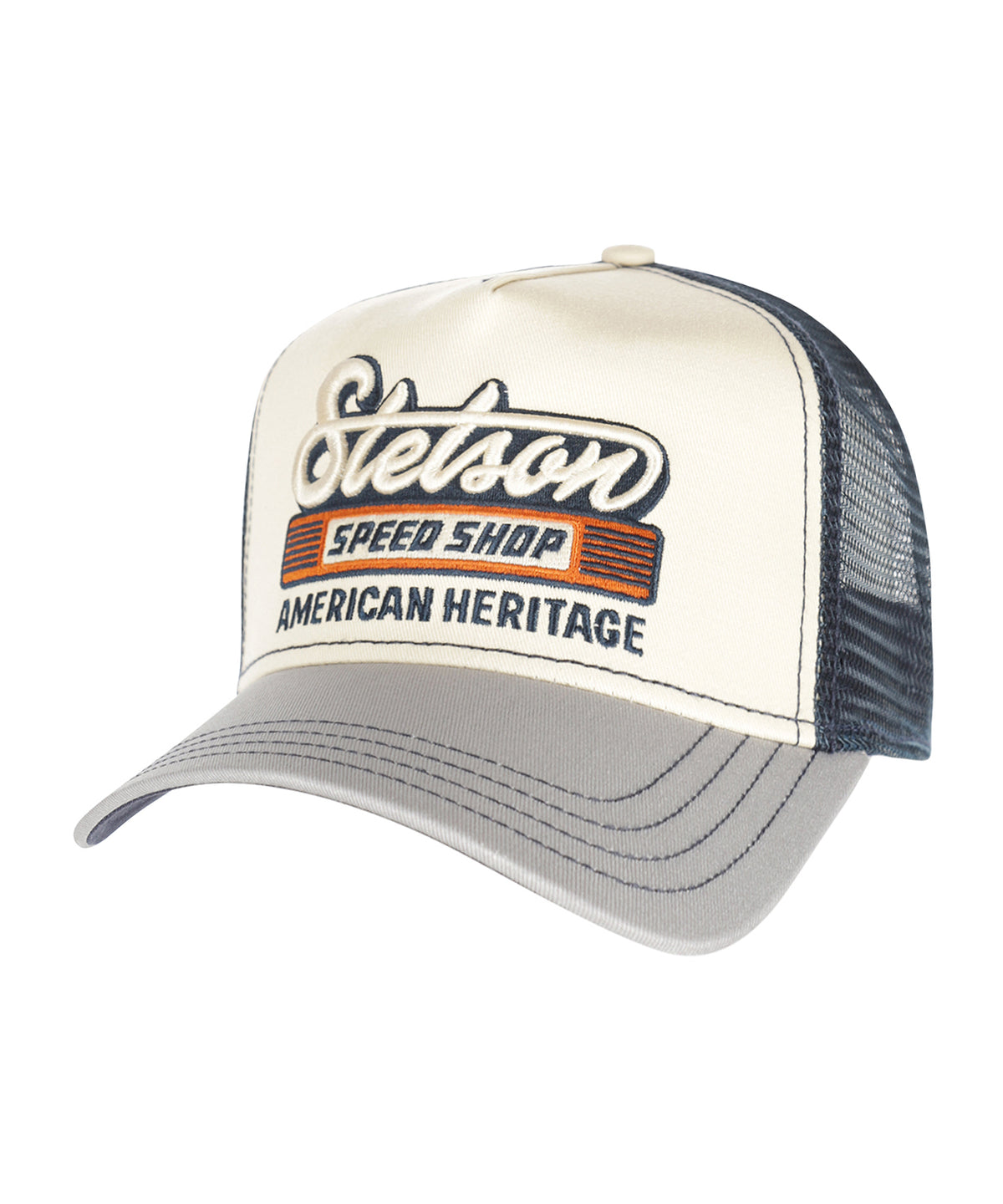 Trucker Cap Speed Shop | Grijs Beige Blauw