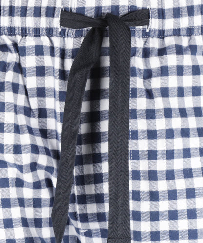 Katoen Flannellen Pyjamabroek | Donker Blauw Ruit