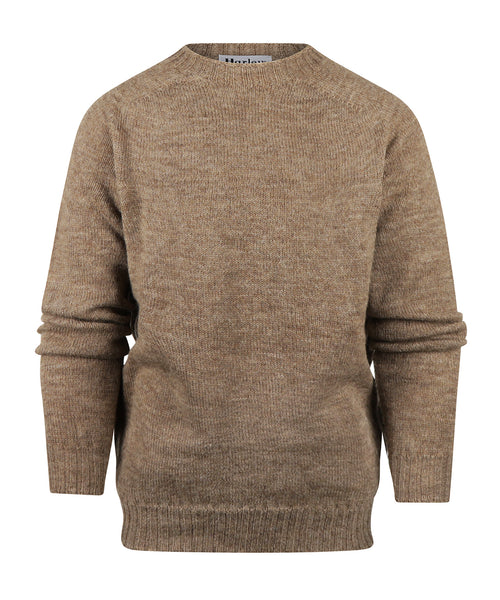 Harley of Scotland Crew Neck Sweater | Brown
