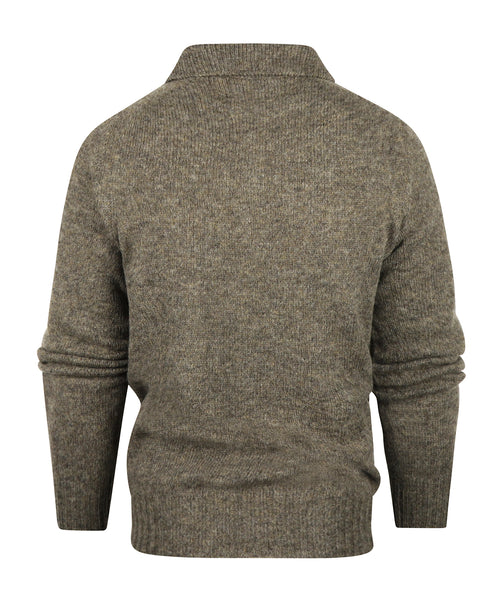 Harley of Scotland Polo Collar Pullover | Brown
