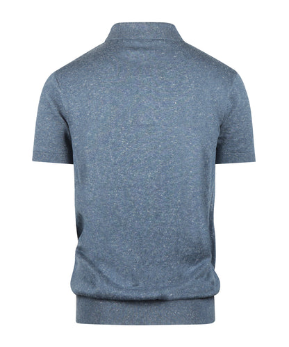 Barbour Muston Leinenmischpolo | Denimblau