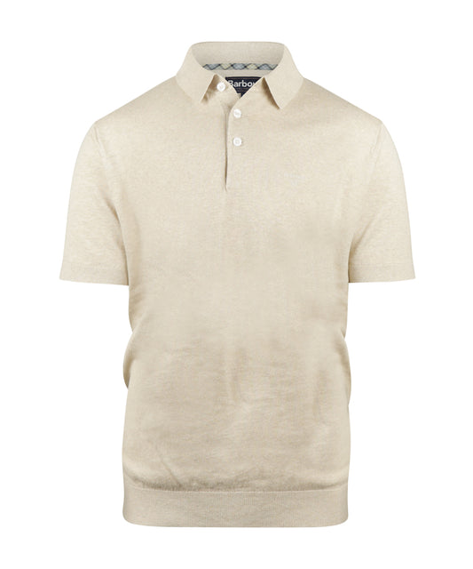 Barbour Muston Linen Blend Polo | Beige