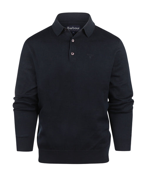 Barbour Pima Cotton Knitted Polo | Navy Blue