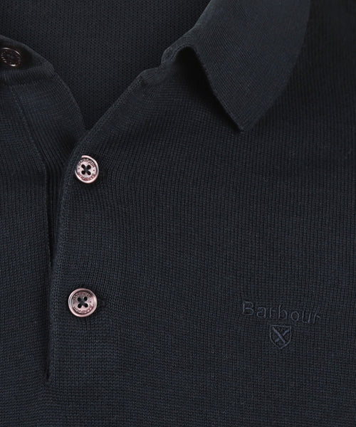 Barbour Pima Cotton Knitted Polo | Navy Blue