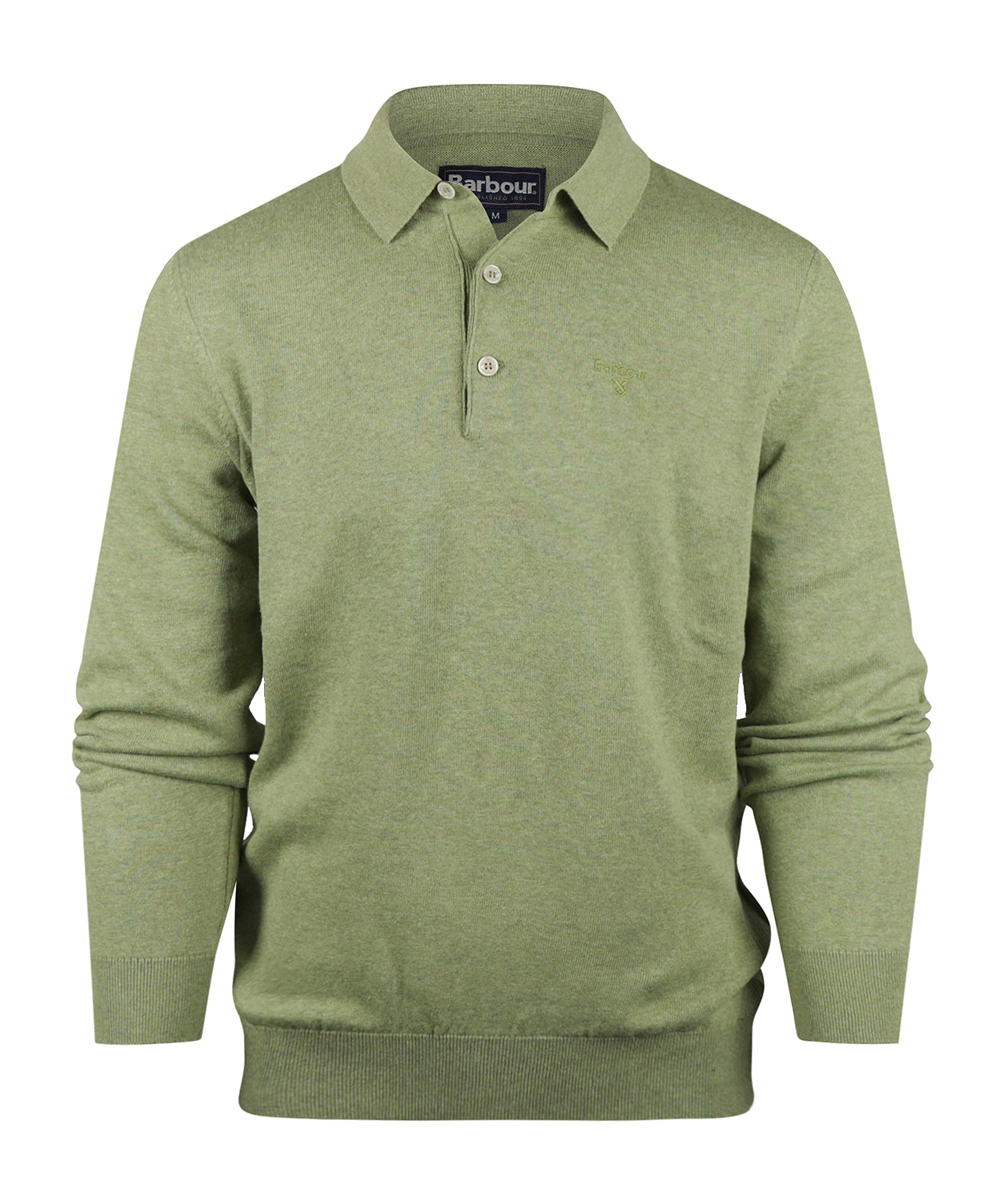 Pima Cotton Knitted Polo | Laurel Green