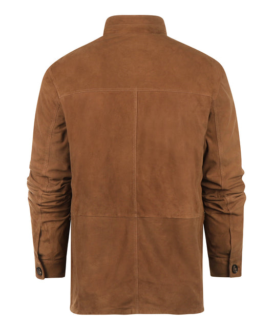 Wellington-Jacke aus Leder | Braun