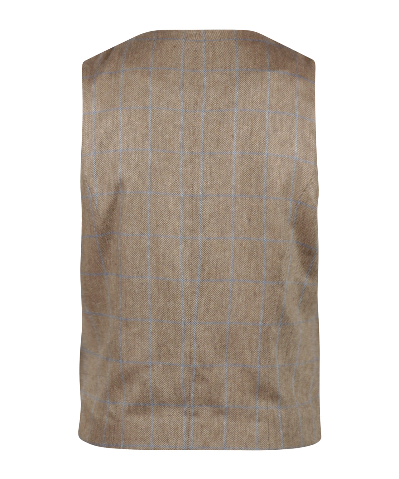 Gilet Zijde Dames | Bruin herringbone