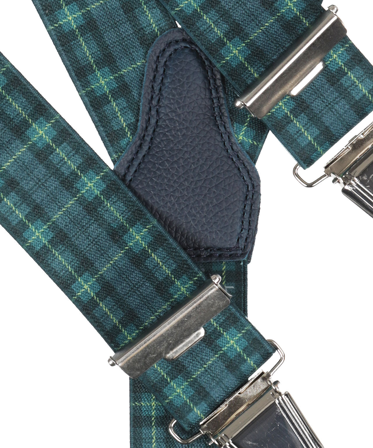 Bretels Clips 90 Years | Groen Tartan