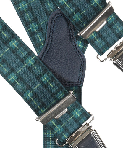 Bretels Clips 90 Years | Groen Tartan
