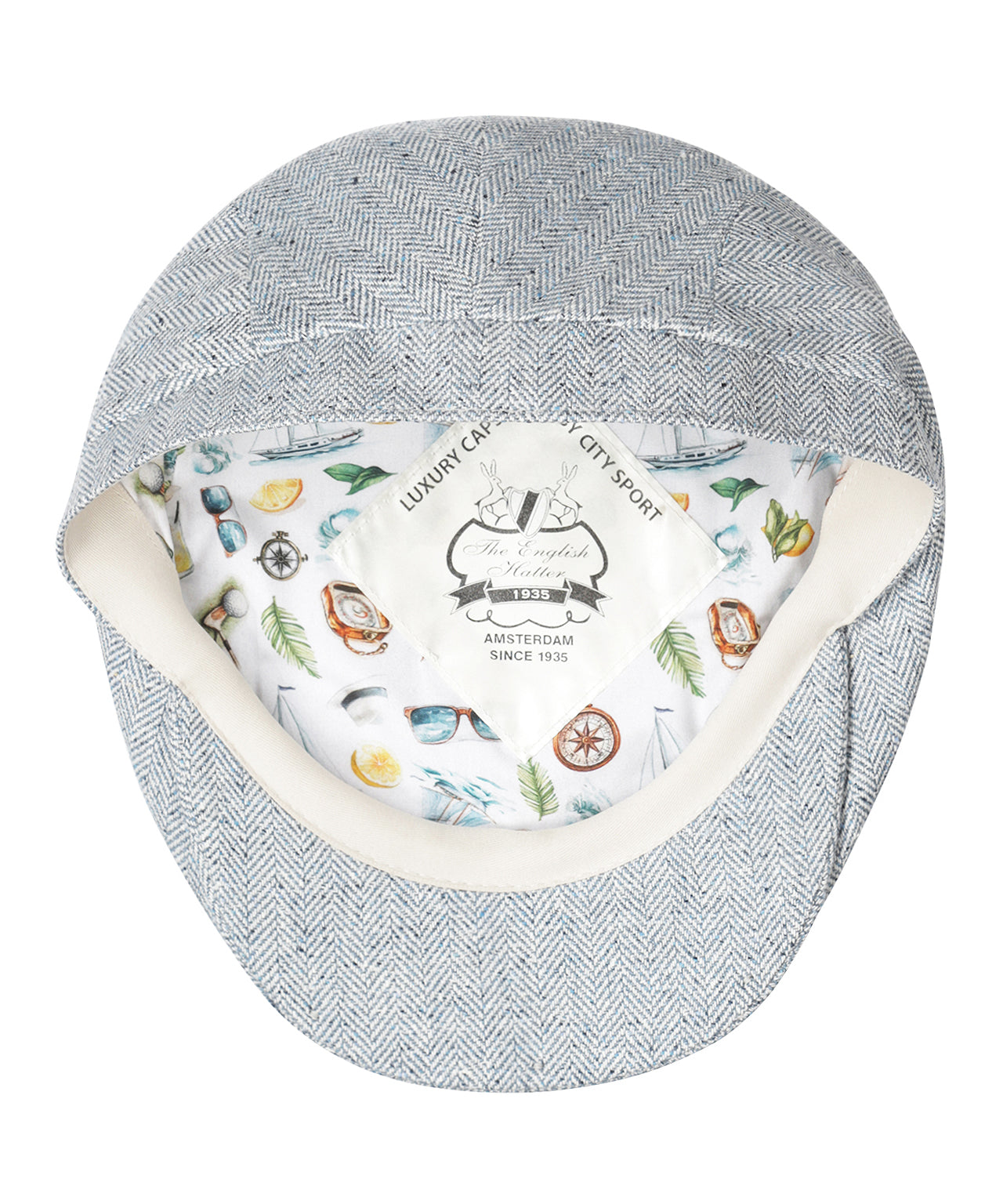 Klassieke Cap 100% Zijde | Licht Blauw Grijs