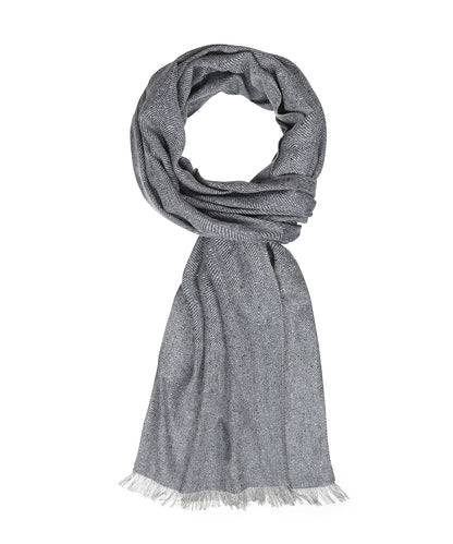 Zijden sjaal | Blauw Grijs