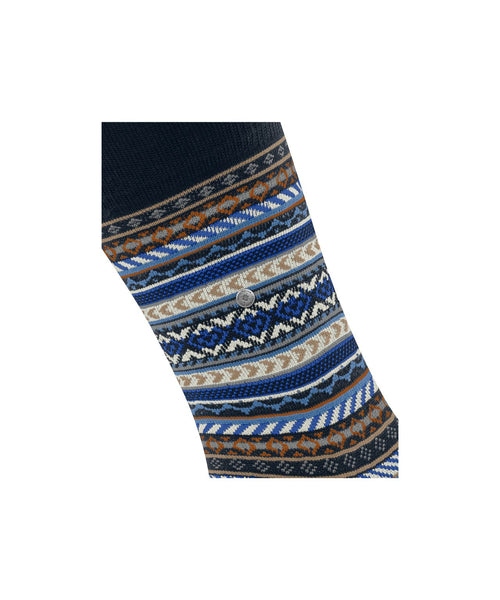 Burlington Fair Isle Sock | Blue