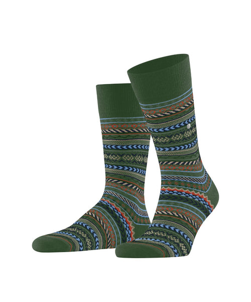 Burlington Fair Isle Sock | Green