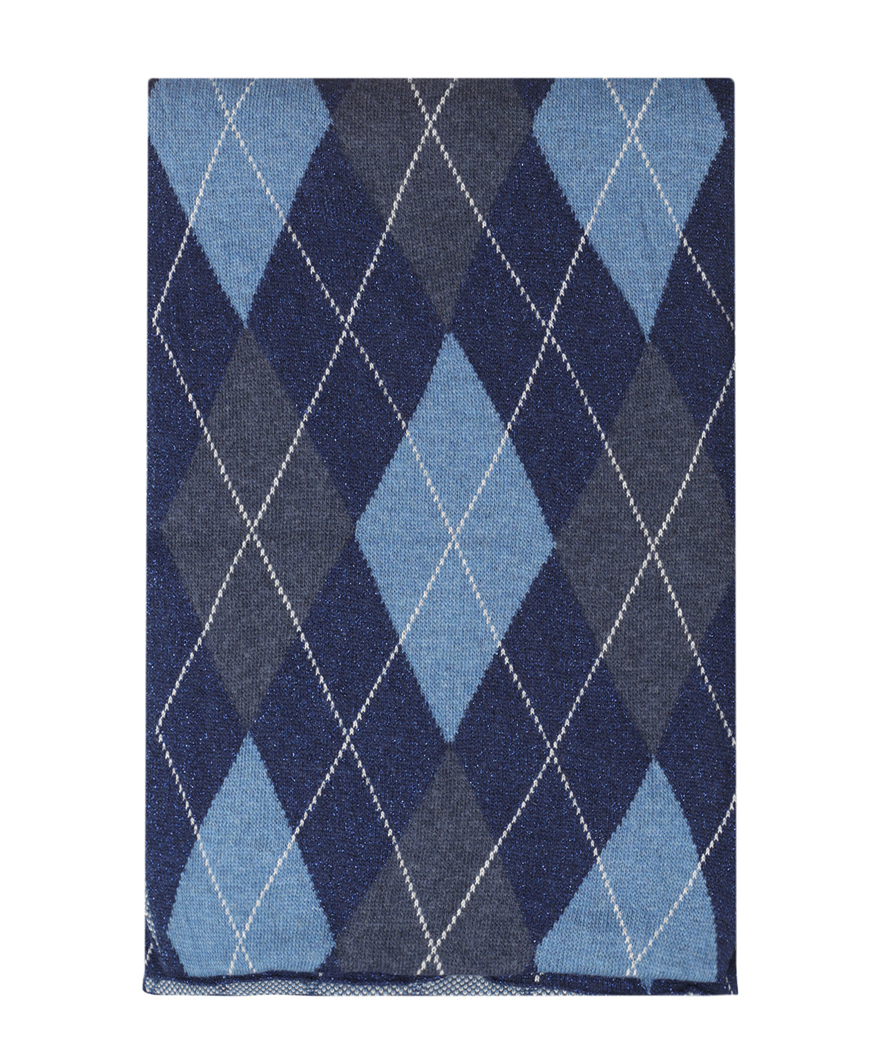 Brit Chic Dames Sjaal | Denim/Blue diamond check