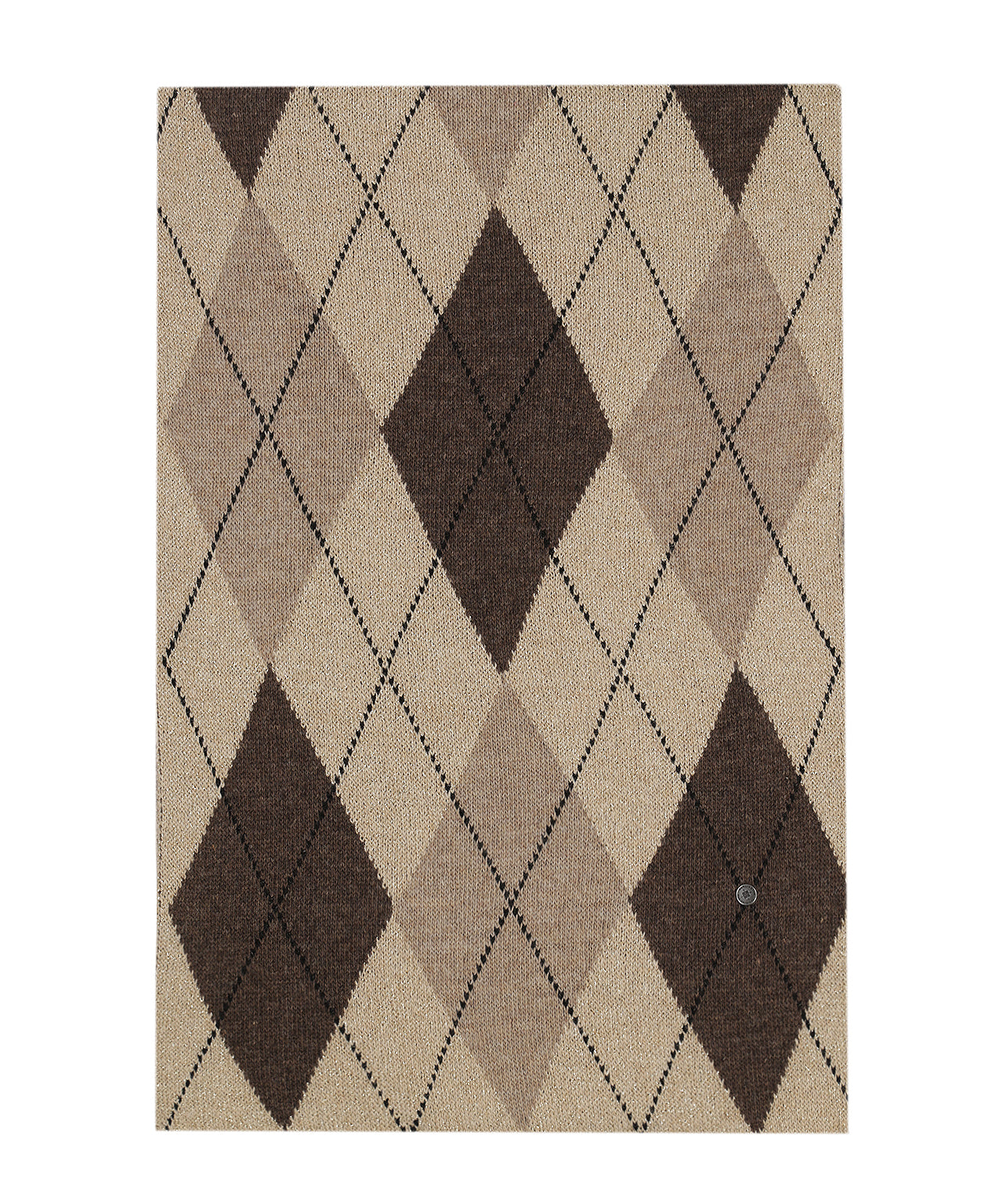 Brit Chic Dames Sjaal | Sand/Brown diamond check