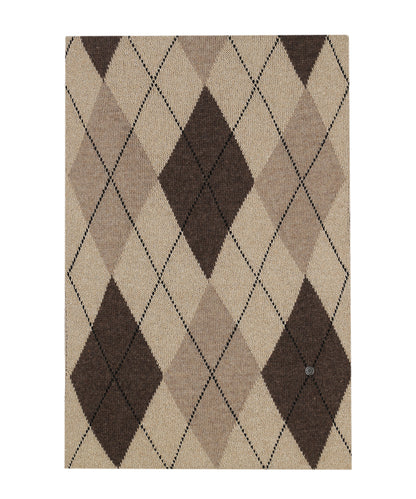 Brit Chic Dames Sjaal | Sand/Brown diamond check