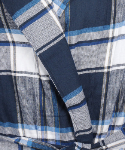 Kamerjas katoen | Blauw Wit