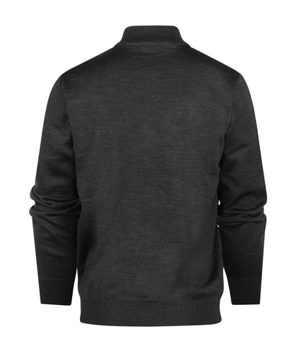 Maerz Pullover mit halbem Reißverschluss | Holzkohle