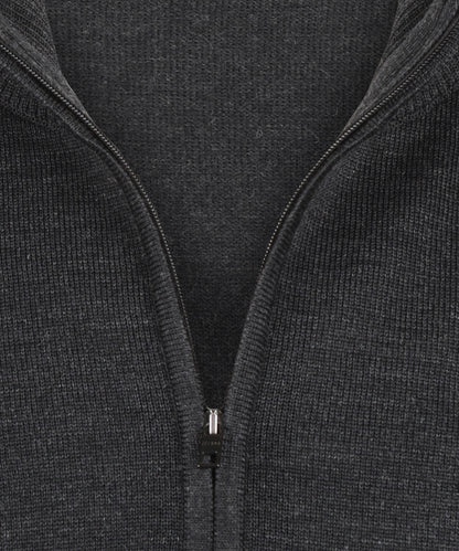 Maerz Pullover mit halbem Reißverschluss | Holzkohle