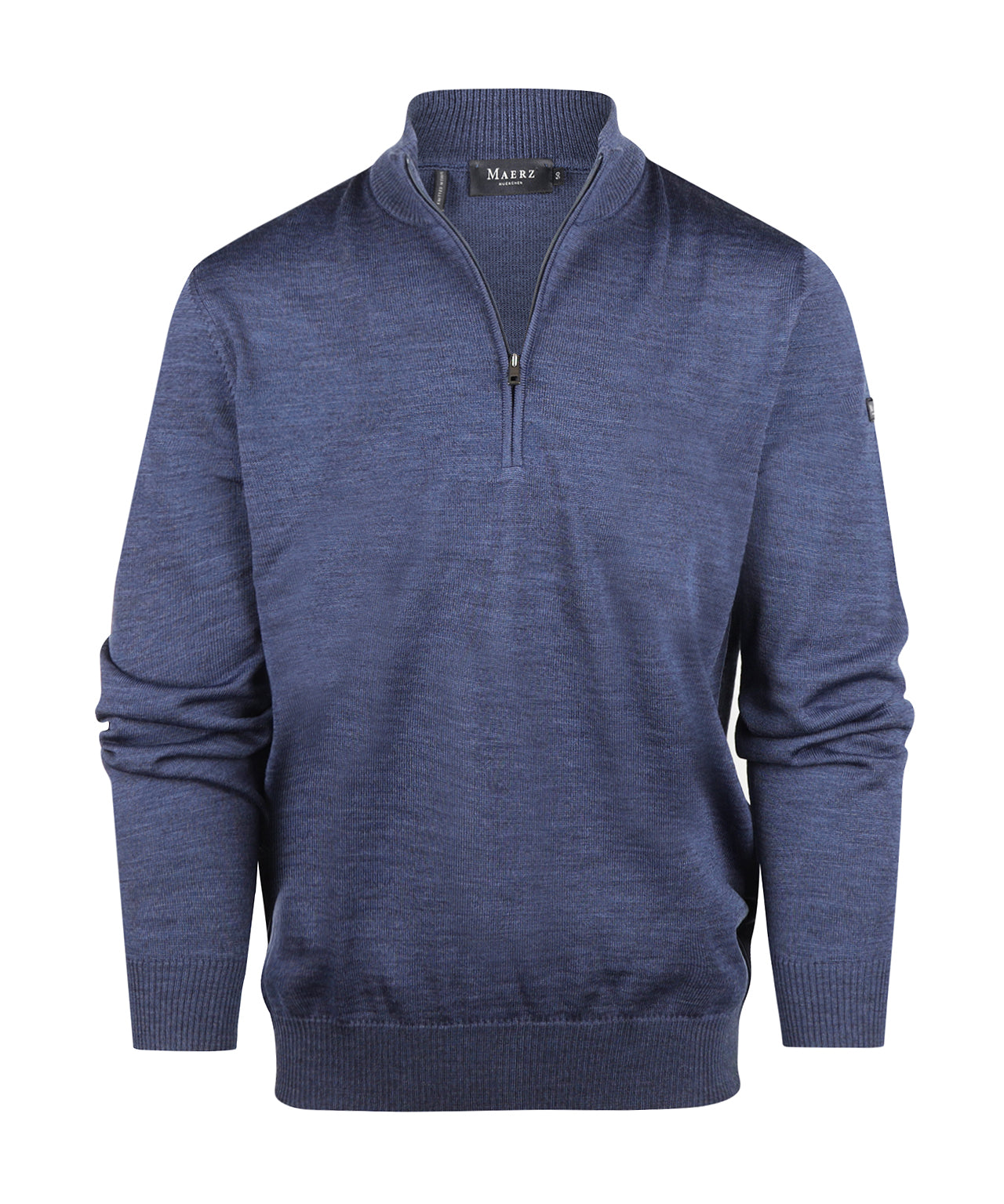 Maerz Pullover mit halbem Reißverschluss | Blau