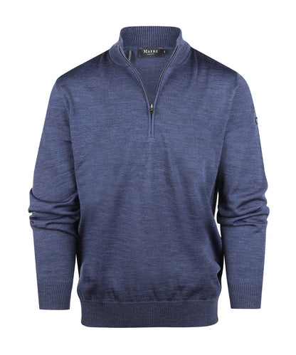 Maerz Pullover mit halbem Reißverschluss | Blau