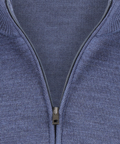 Maerz Pullover mit halbem Reißverschluss | Blau