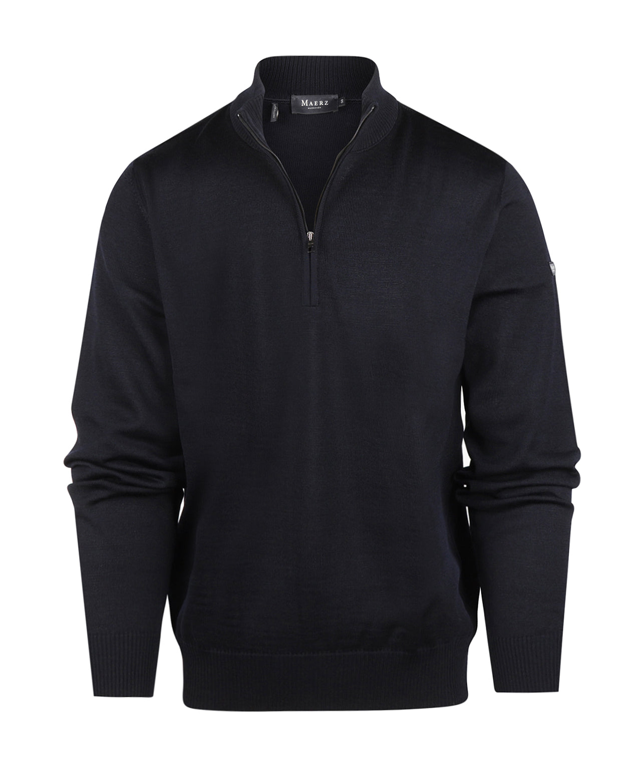Maerz Pullover mit halbem Reißverschluss | Marine