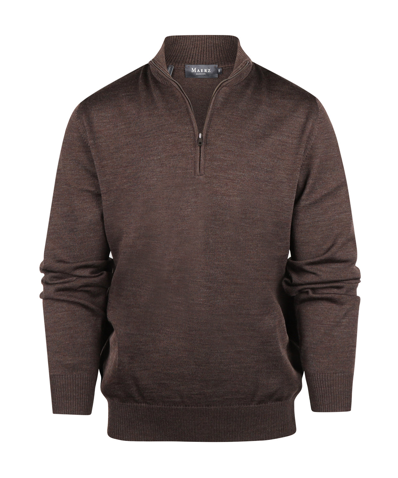 Maerz Pullover mit halbem Reißverschluss | Braun